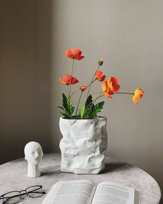 Crumpled Paper Vase
