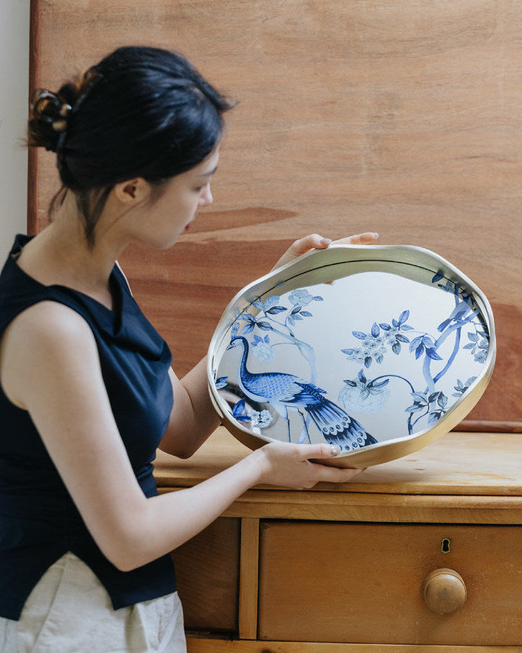 Peacock Mirror Tray