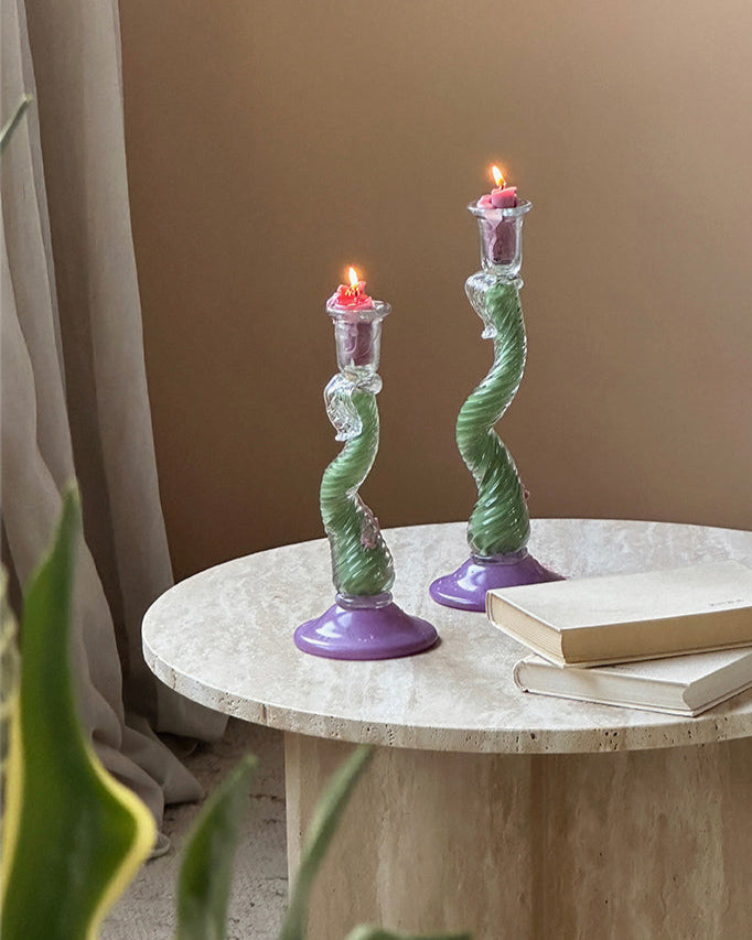 Vintage Iridescent Candle Holder