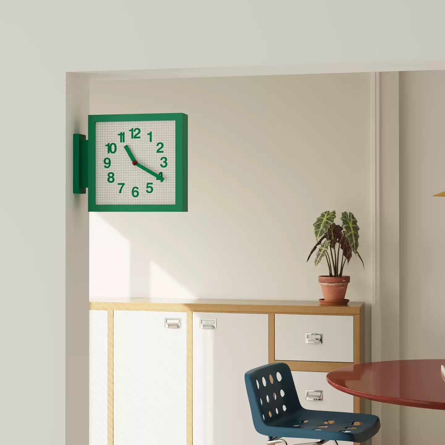 Square View Double-Sided Clock