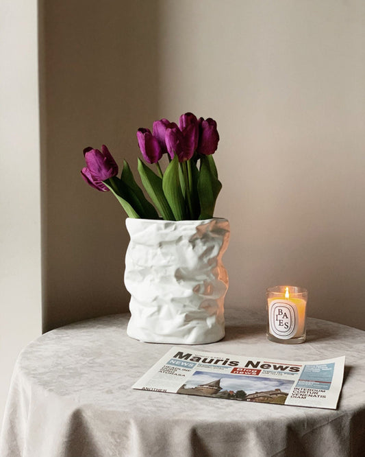Crumpled Paper Vase