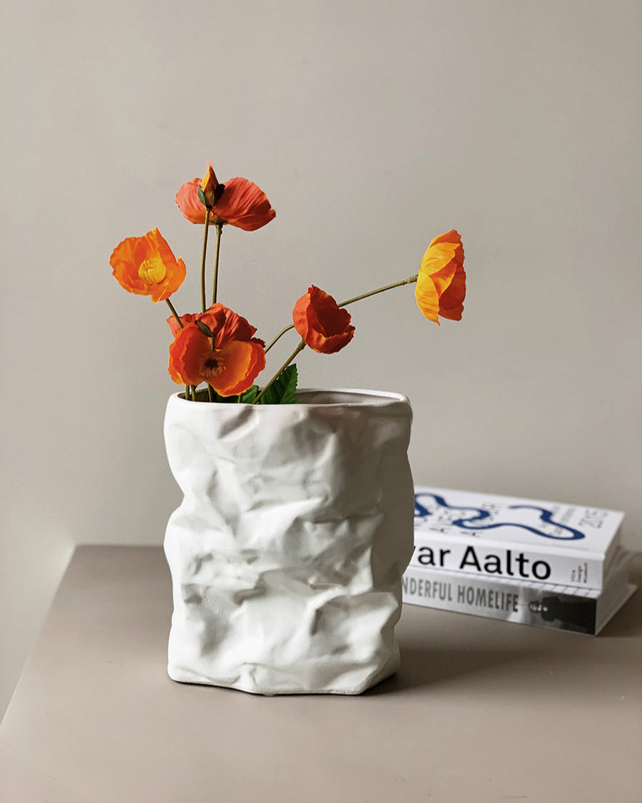 Crumpled Paper Vase