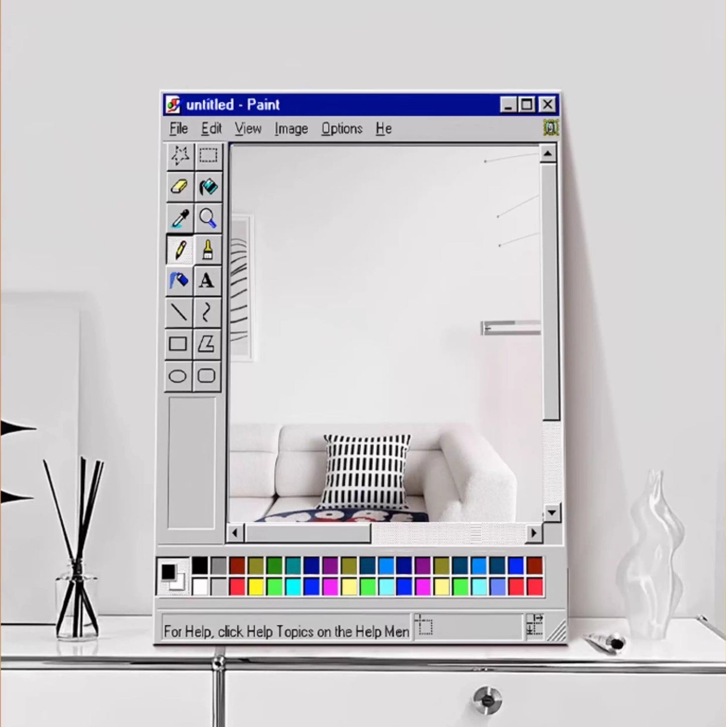 Retro Pixel Style Mirror