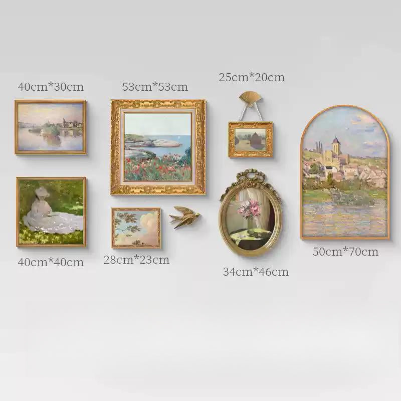 Elegant Vintage 8-Piece Art