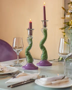 Vintage Iridescent Candle Holder