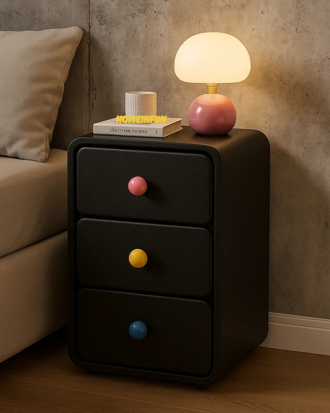 Playful Bedside Narrow Cabinet