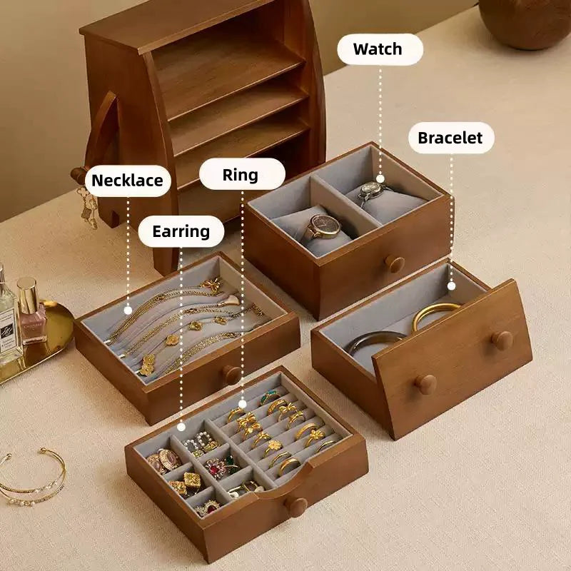 Robot Solid Wood Jewelry Box