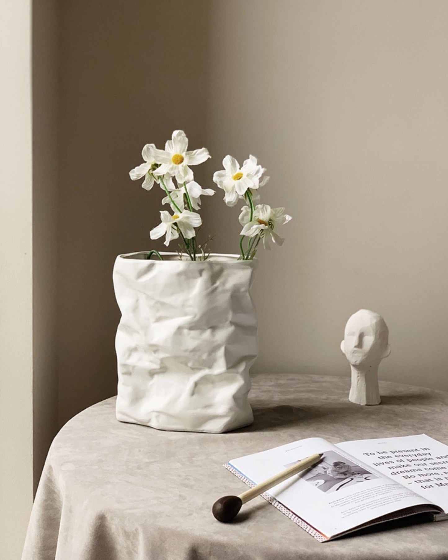 Crumpled Paper Vase