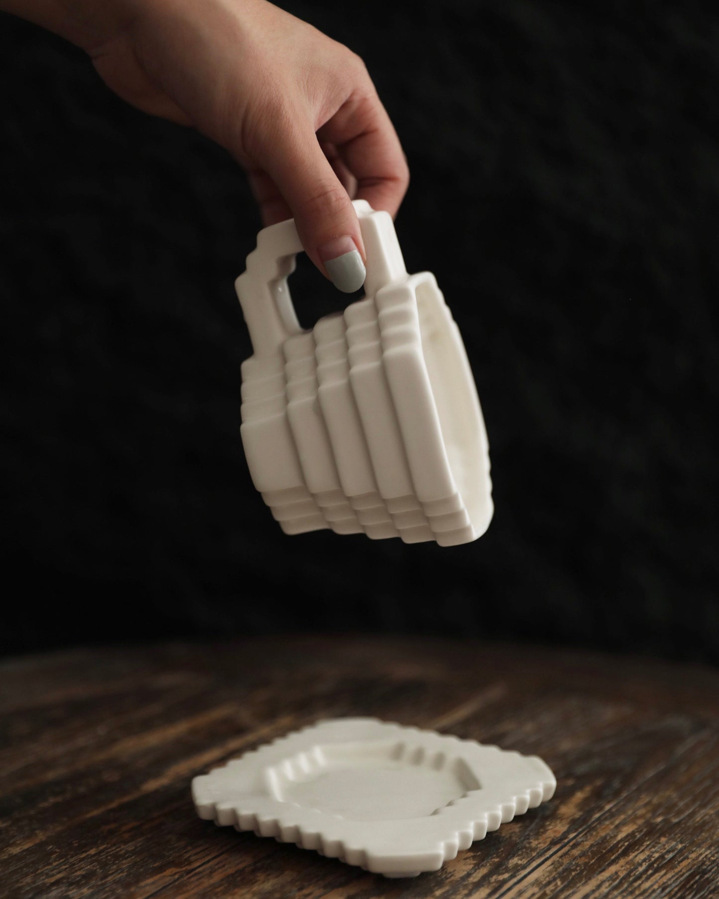 Pixel Stack Ceramic Cup Set