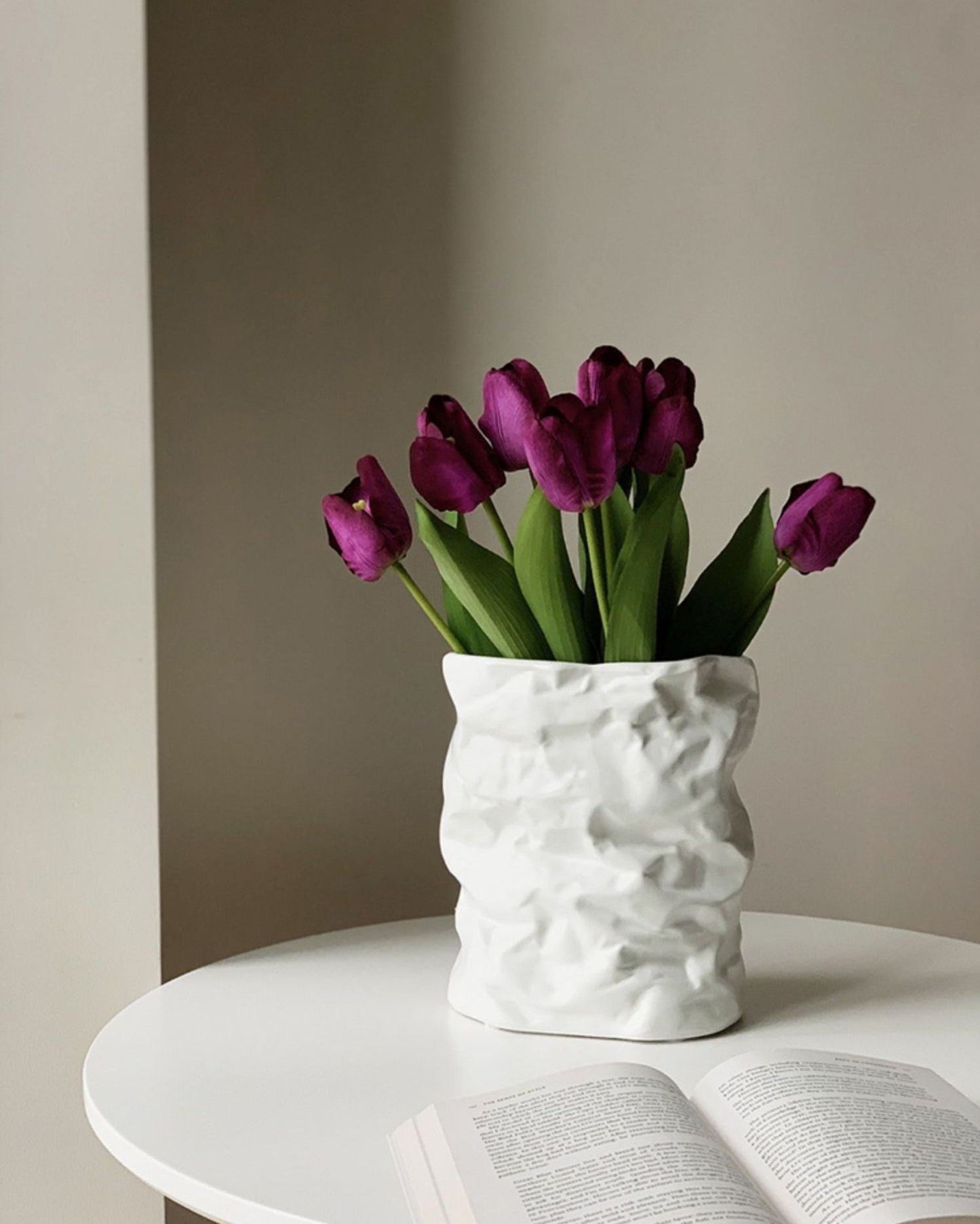 Crumpled Paper Vase