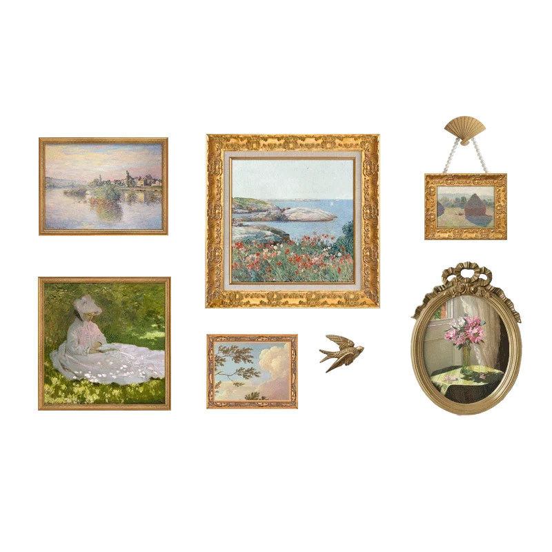 Elegant Vintage 8-Piece Art