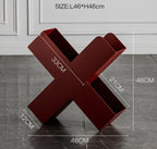 X-Shaped Metal Bookshelf