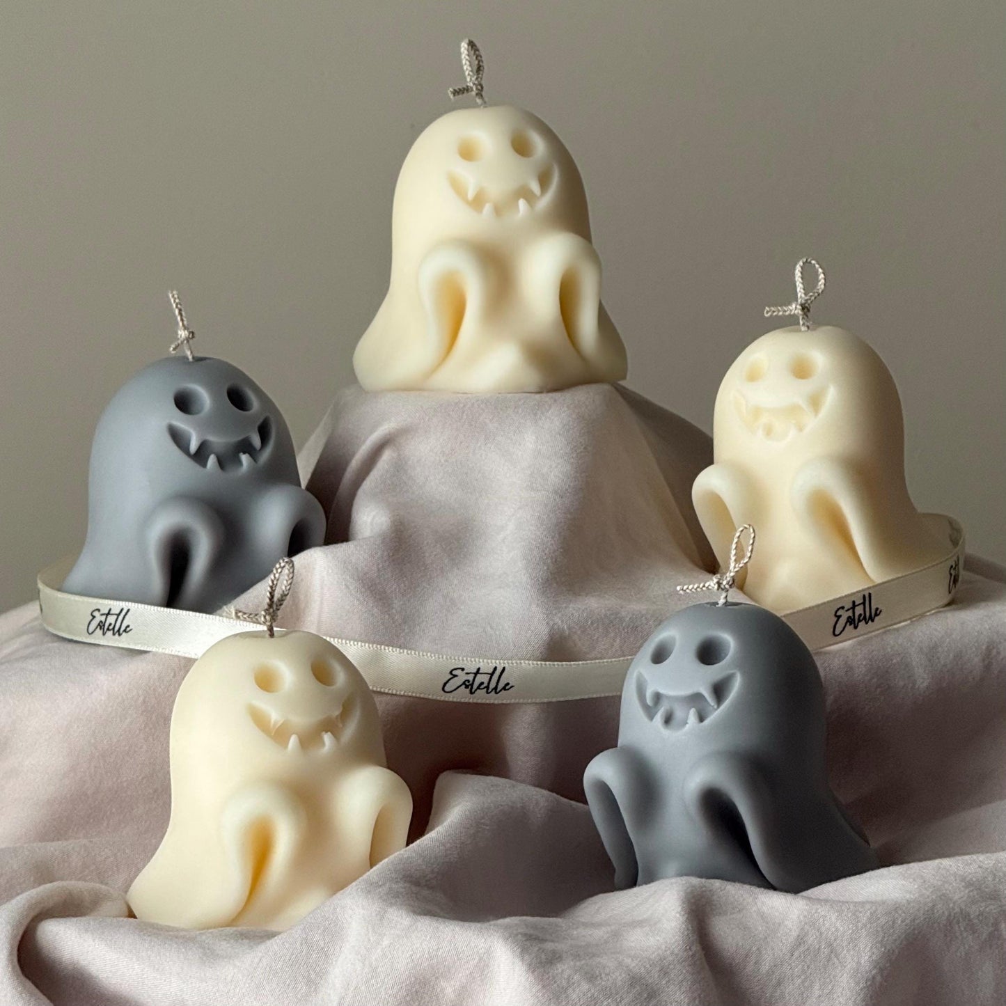 Handmade Ghost Soy Candle: Halloween Decor